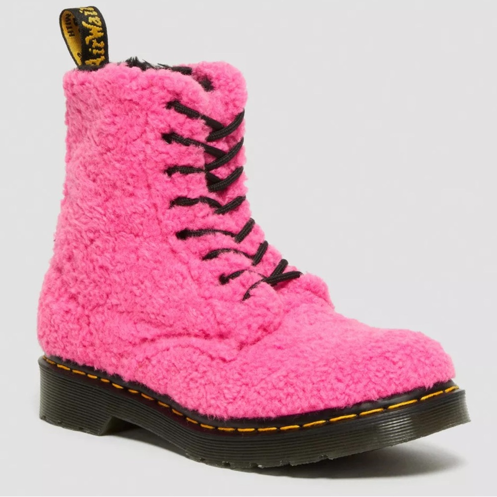 1460 PASCAL WOMEN'S FAUX SHEARLING BOOTS size 8